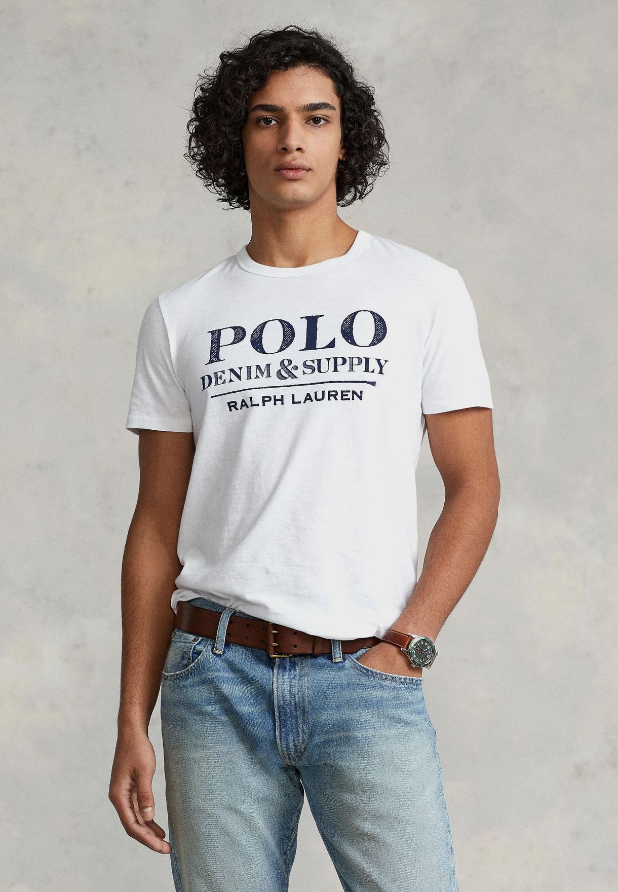 Buy Polo Ralph Lauren white Slogan Crew Neck T-Shirt for Men in Riyadh ...