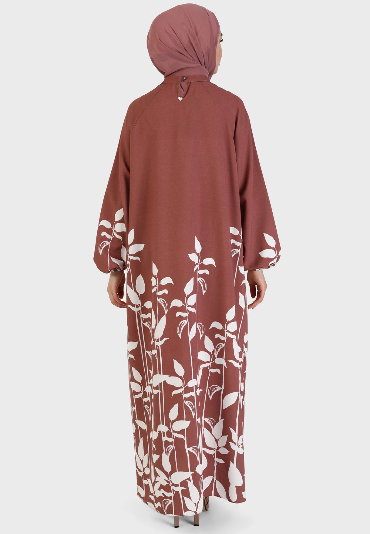 Balloon Sleeve Floral Print Dress
