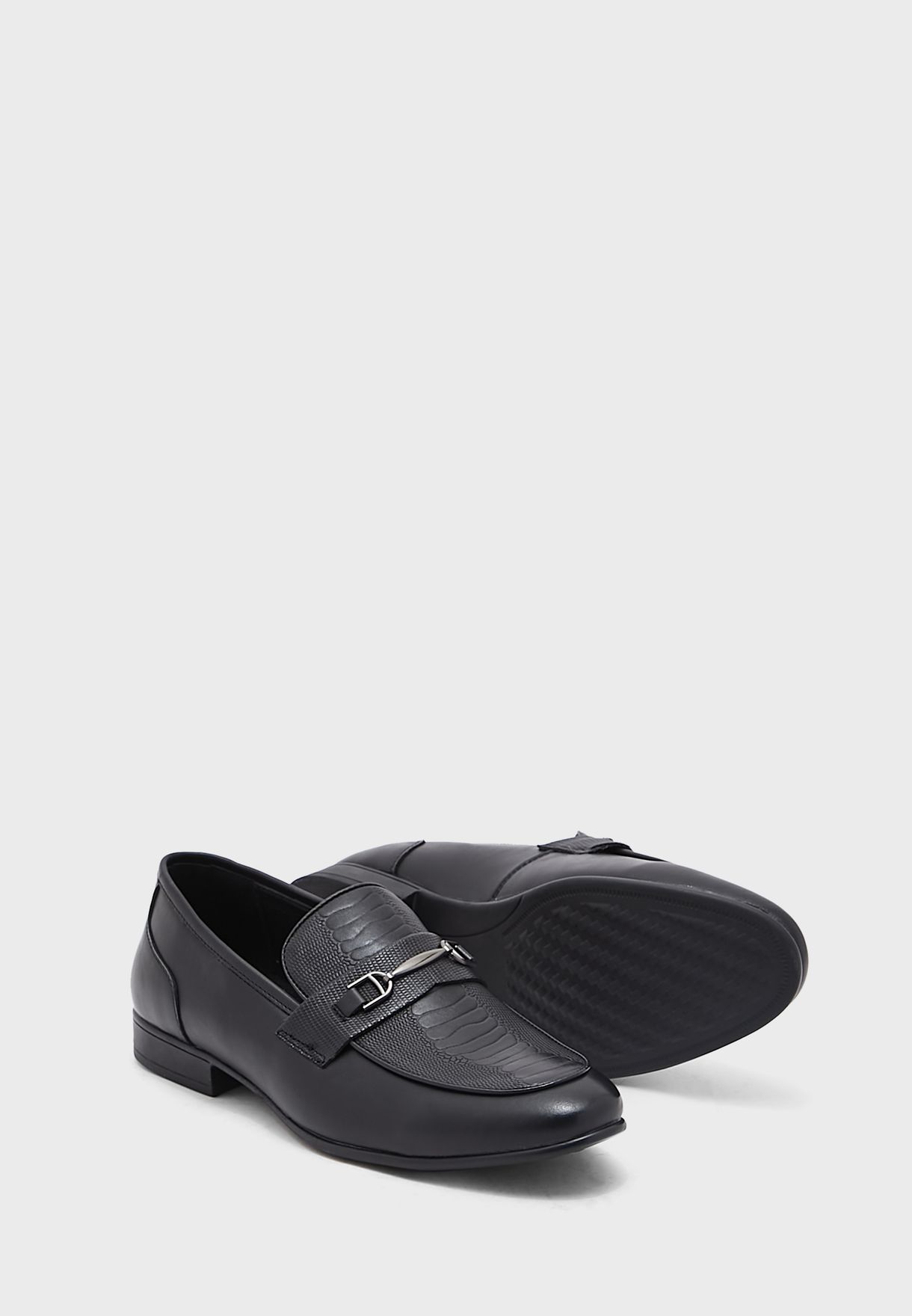 Faux Leathern Snake Print Formal Slip Ons
