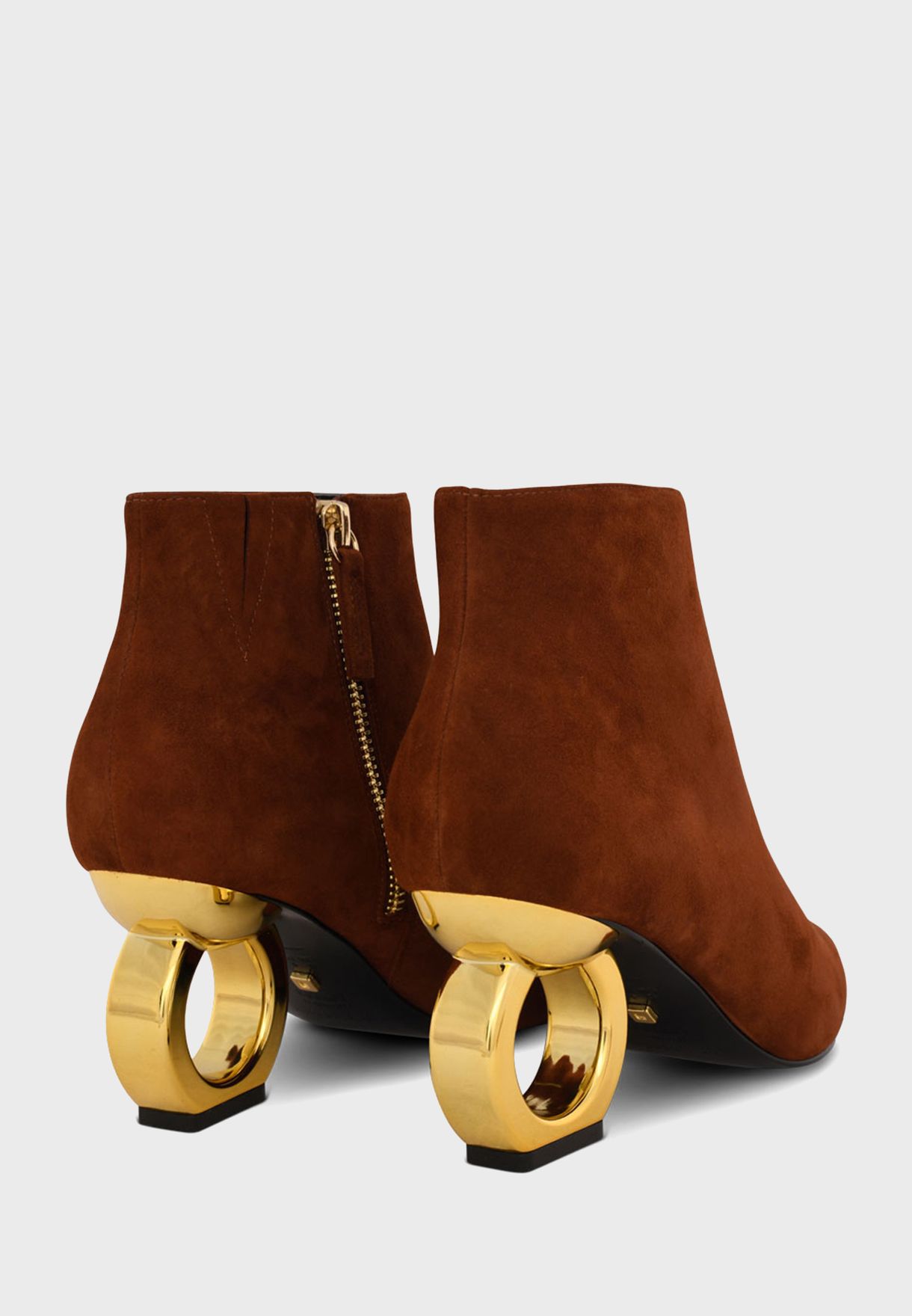 Single Mid Heel Chain Boots
