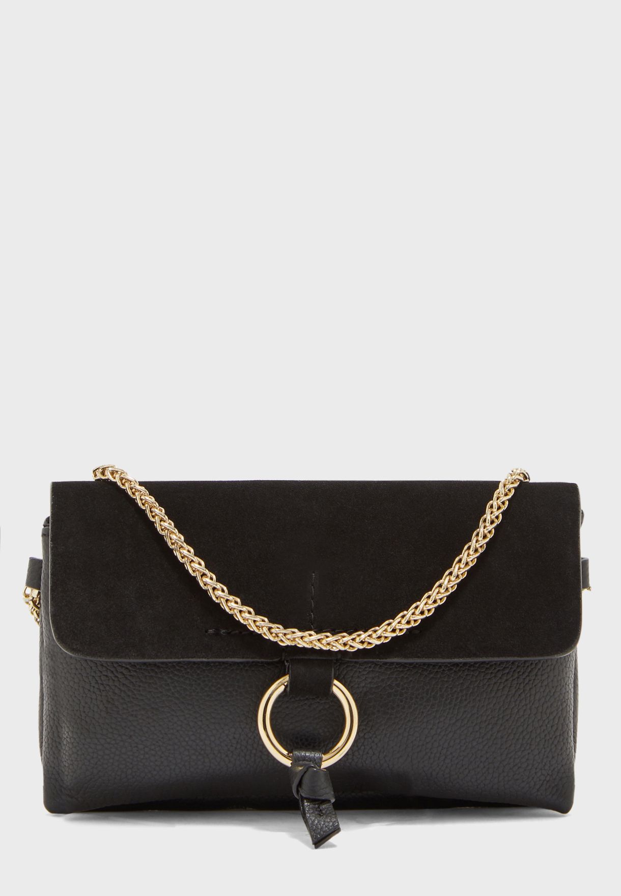 Buy Pieces Black Ilva Leather Crossbody Bag For Women In Mena Worldwide 17099565
