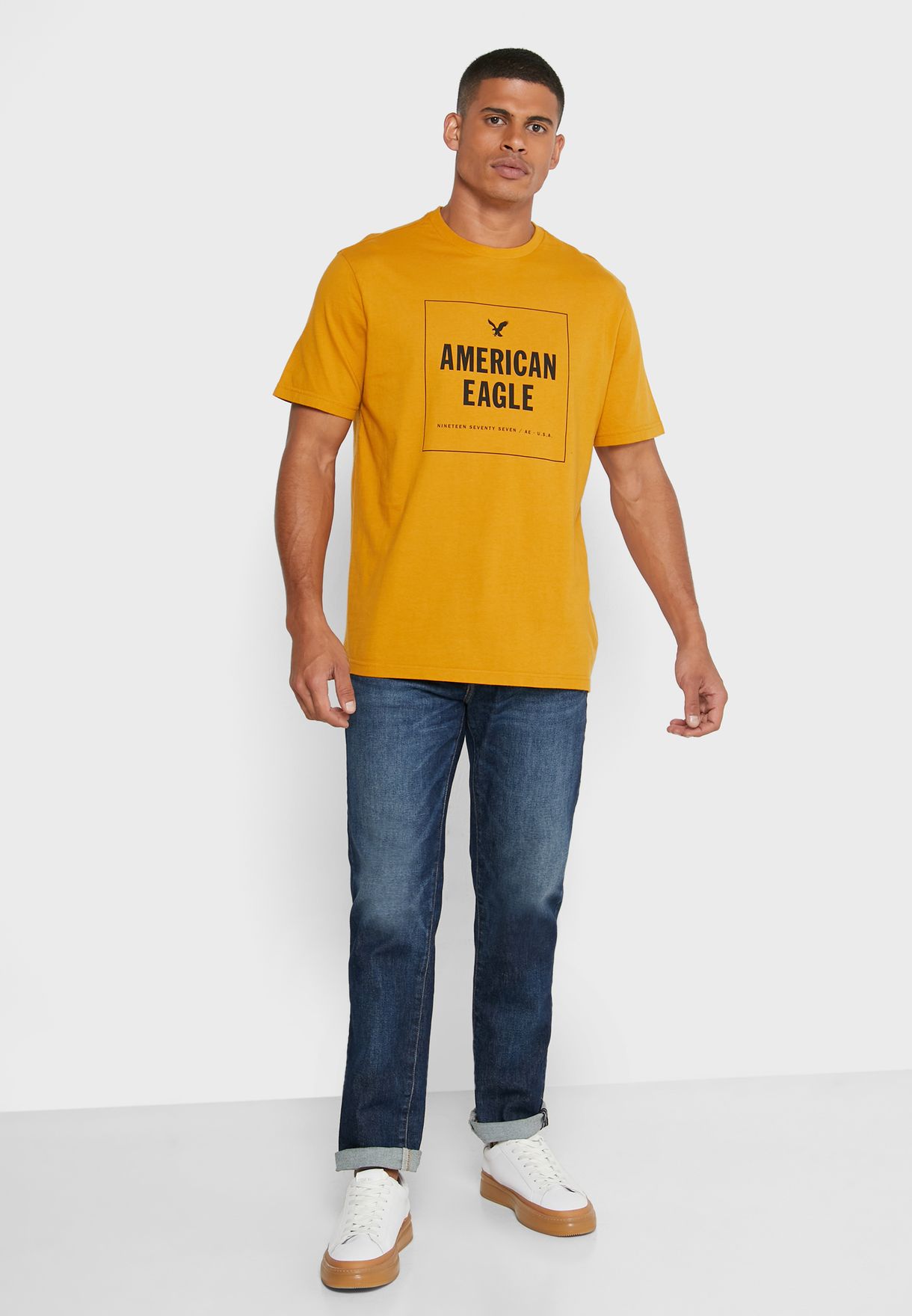 american eagle yellow t shirt