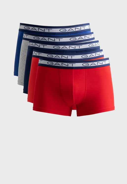 5 Pack Assorted Logo Band Trunks