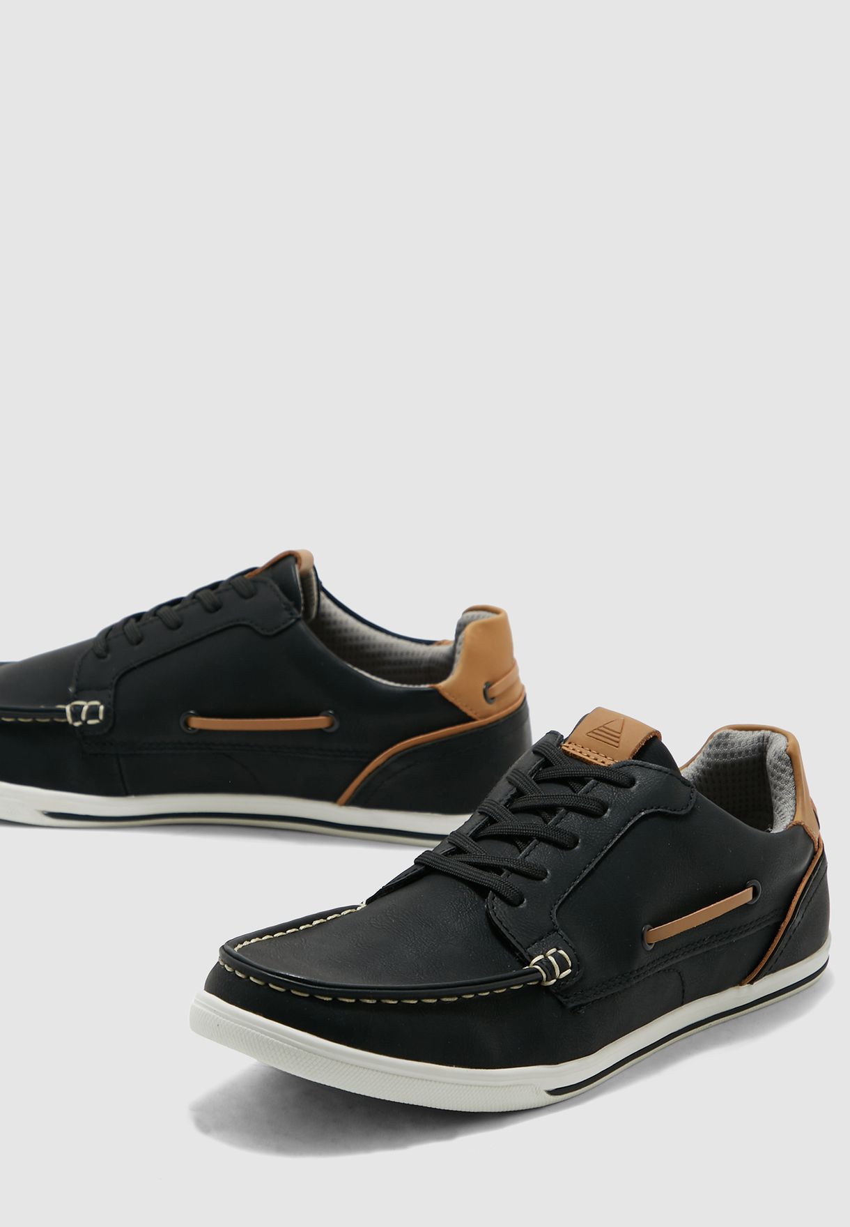 Aldo black Ongaro Boat Shoes for Men 