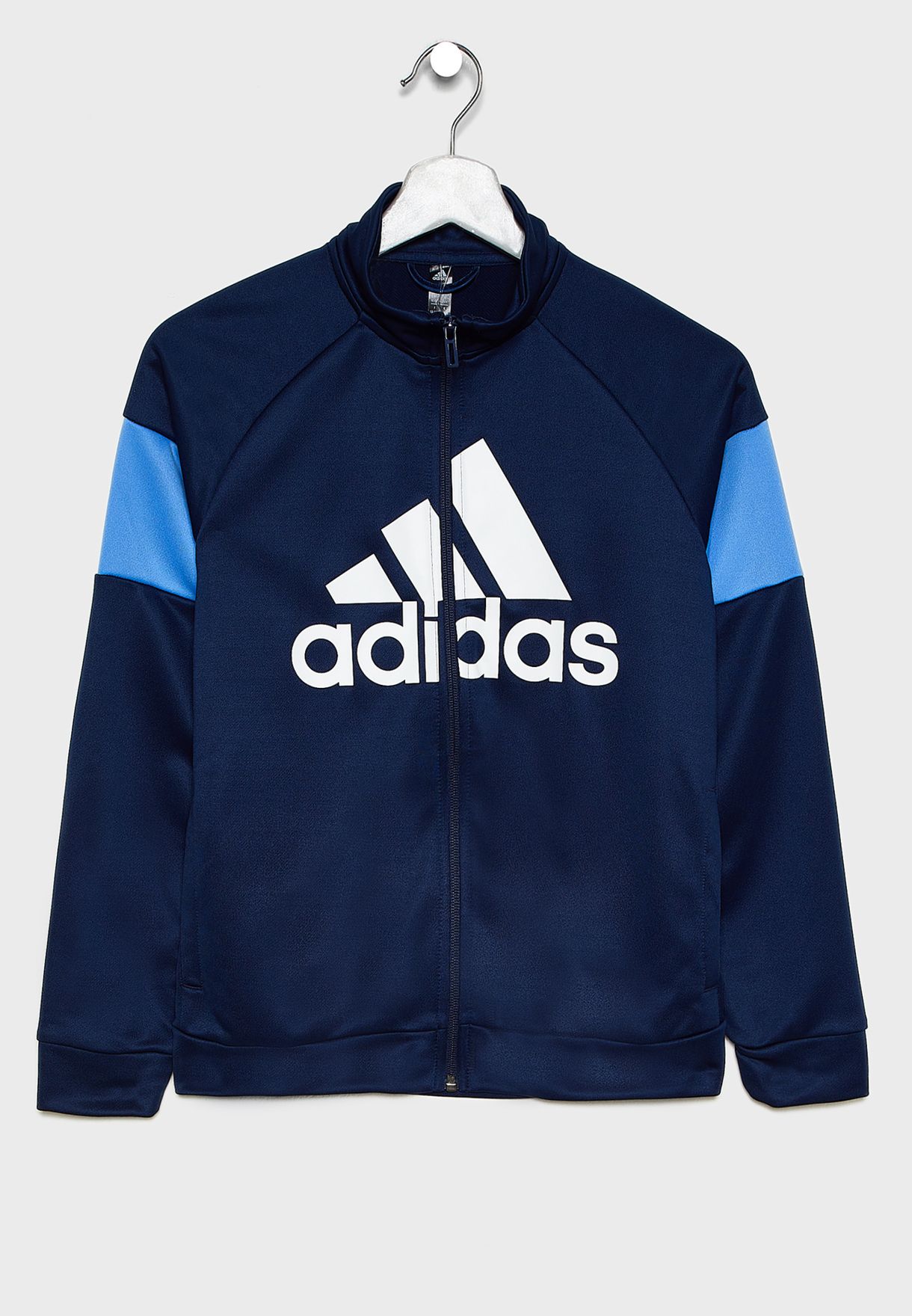 adidas badge of sport fleece tracksuit junior