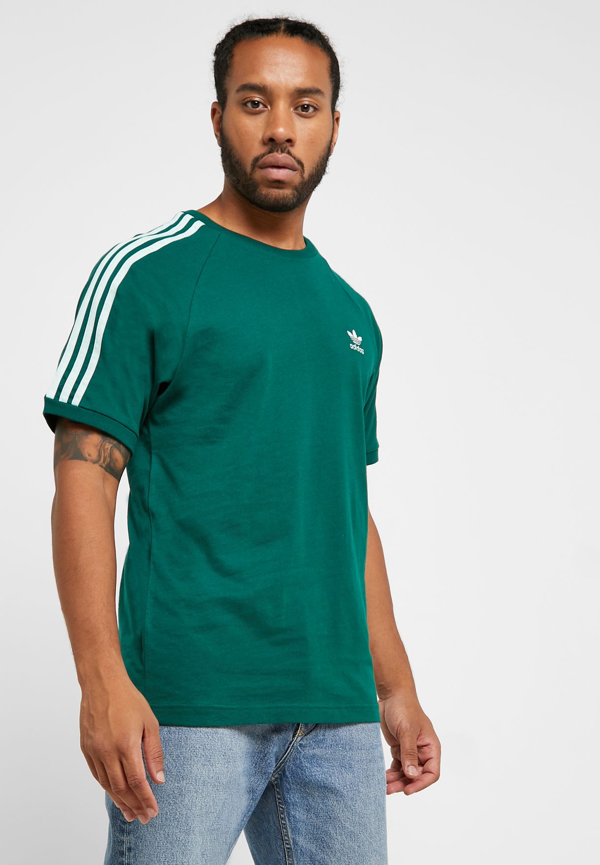 Explicación colateral Abundancia Buy adidas Originals green 3 Stripe T-Shirt for Men in MENA, Worldwide