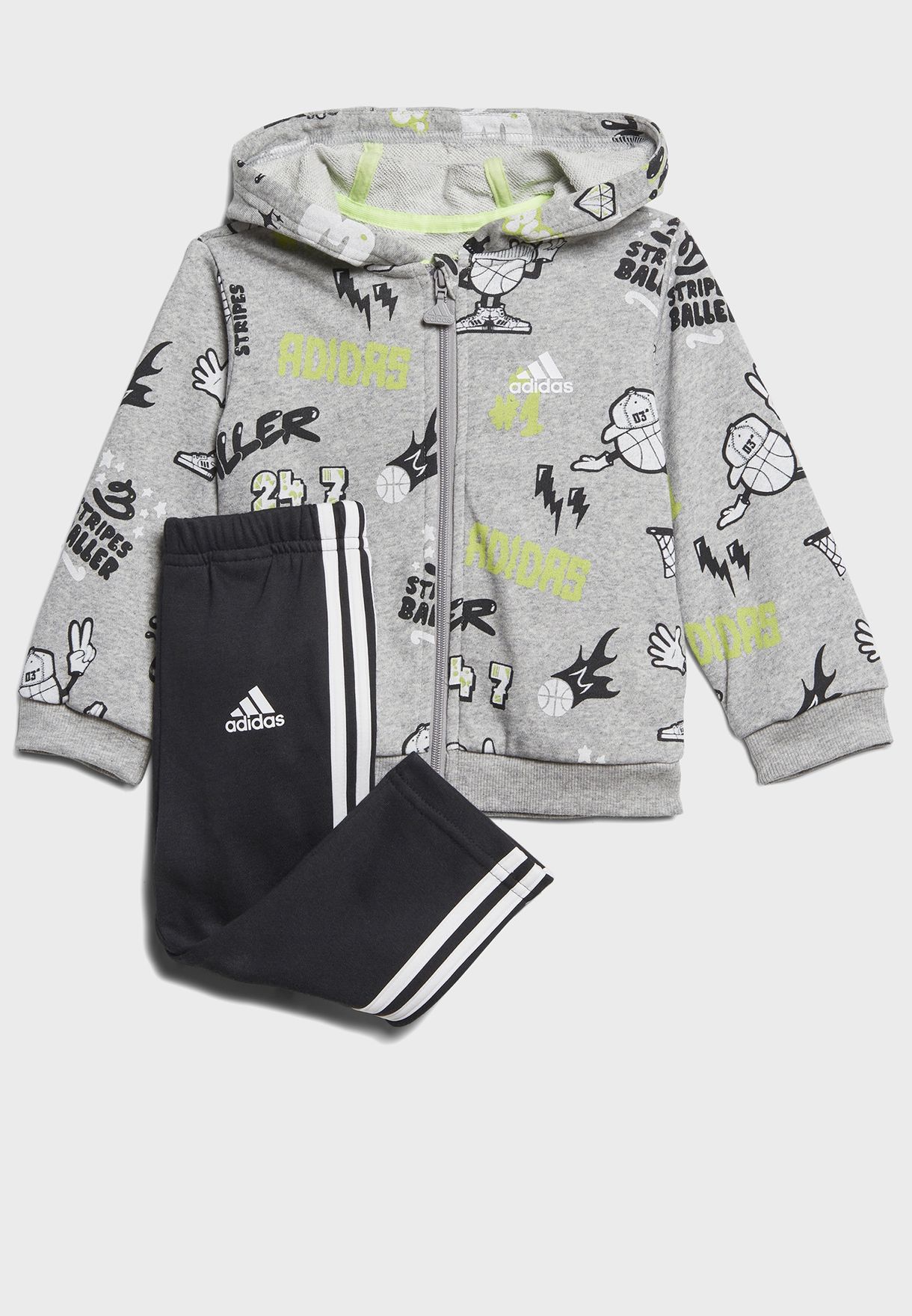 adidas originals logo overhead hooded tracksuit infant