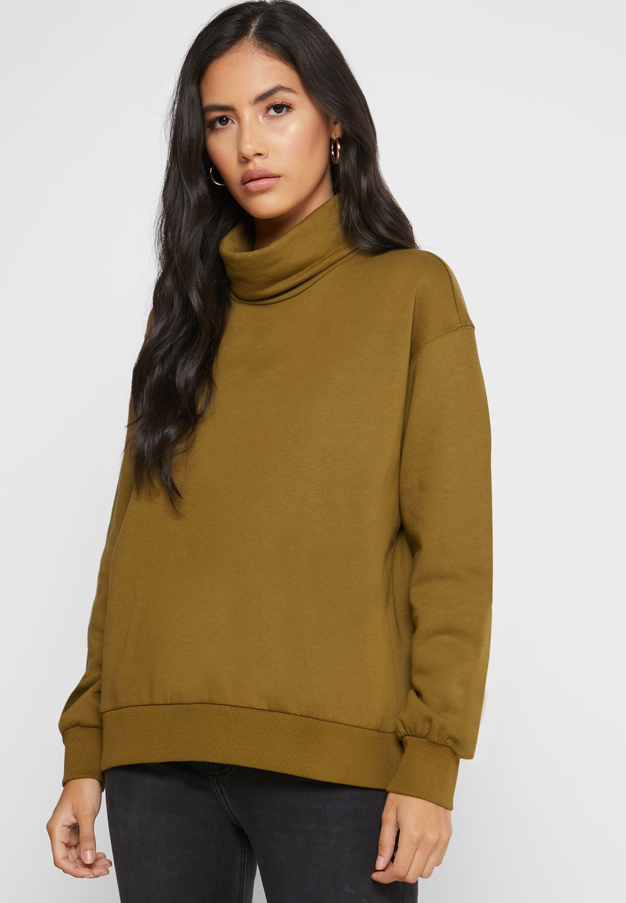 roll neck sweatshirt