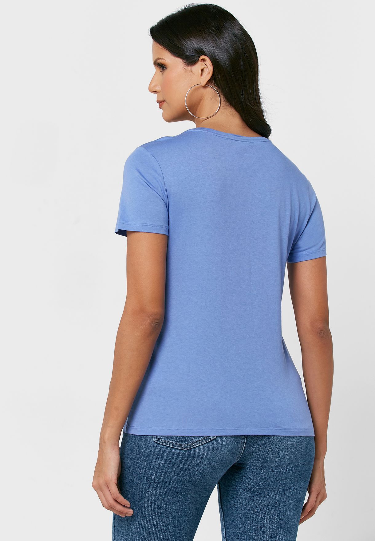 Buy Lauren Ralph Lauren blue Crew Neck T-Shirt for Women in Dubai, Abu ...