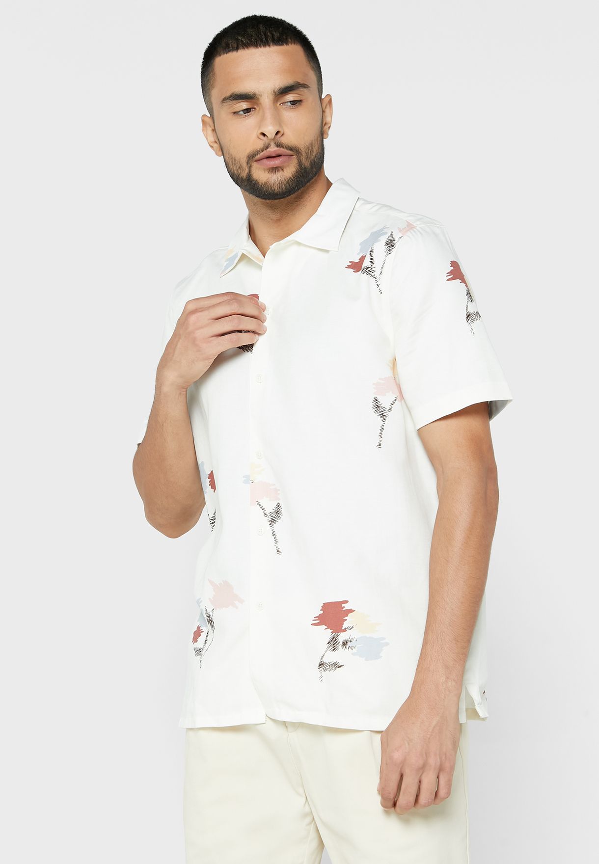 Floral Print Regular Fit Shirt