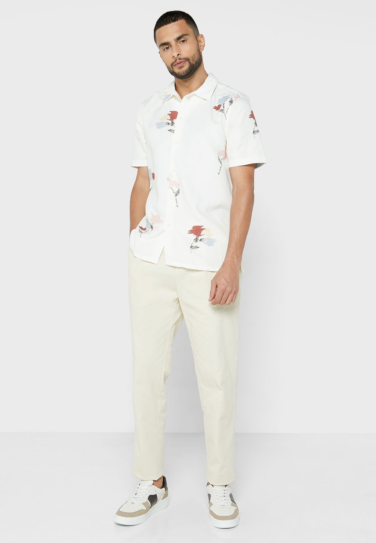 Floral Print Regular Fit Shirt