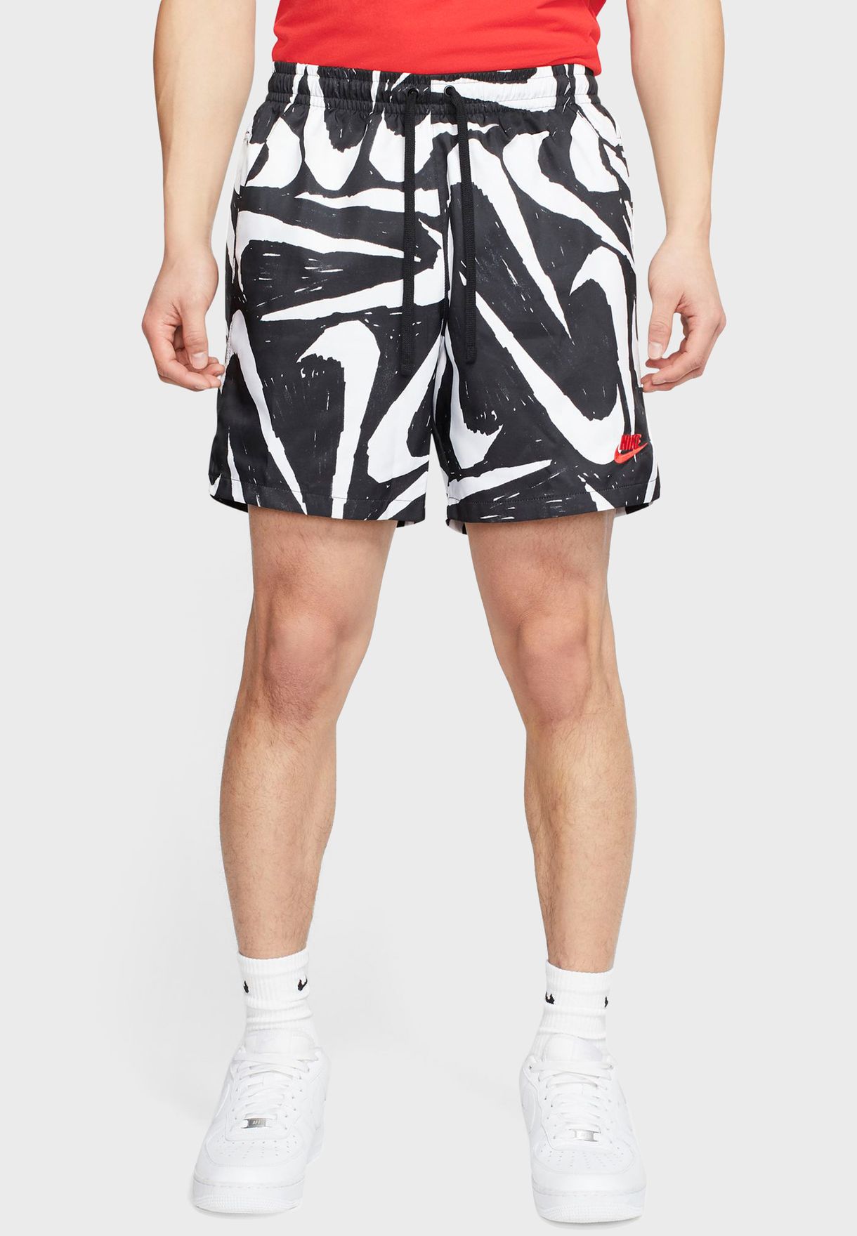 nike woven mirror logo shorts