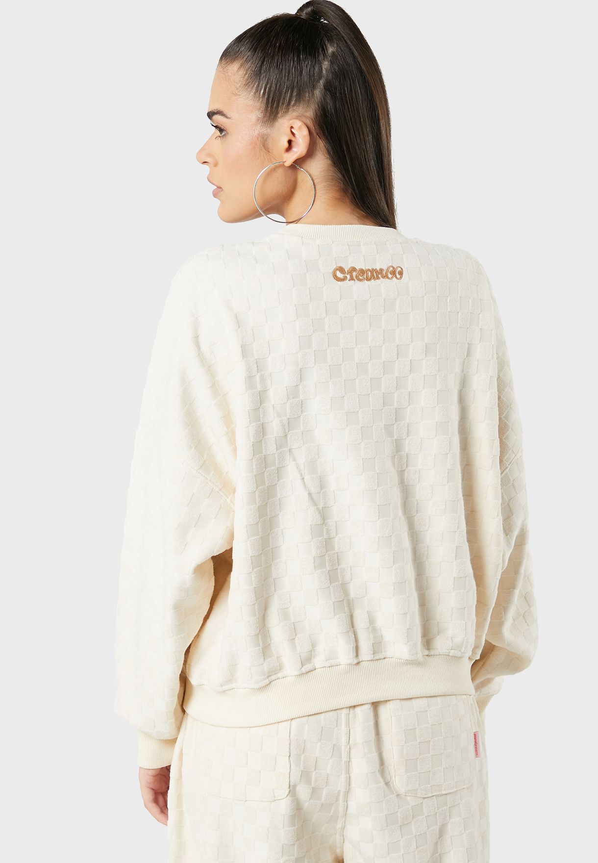 Checkered Printed Sweatshirt