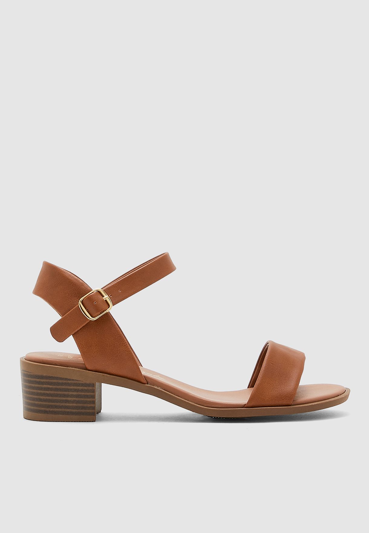 new look tan block heel sandals