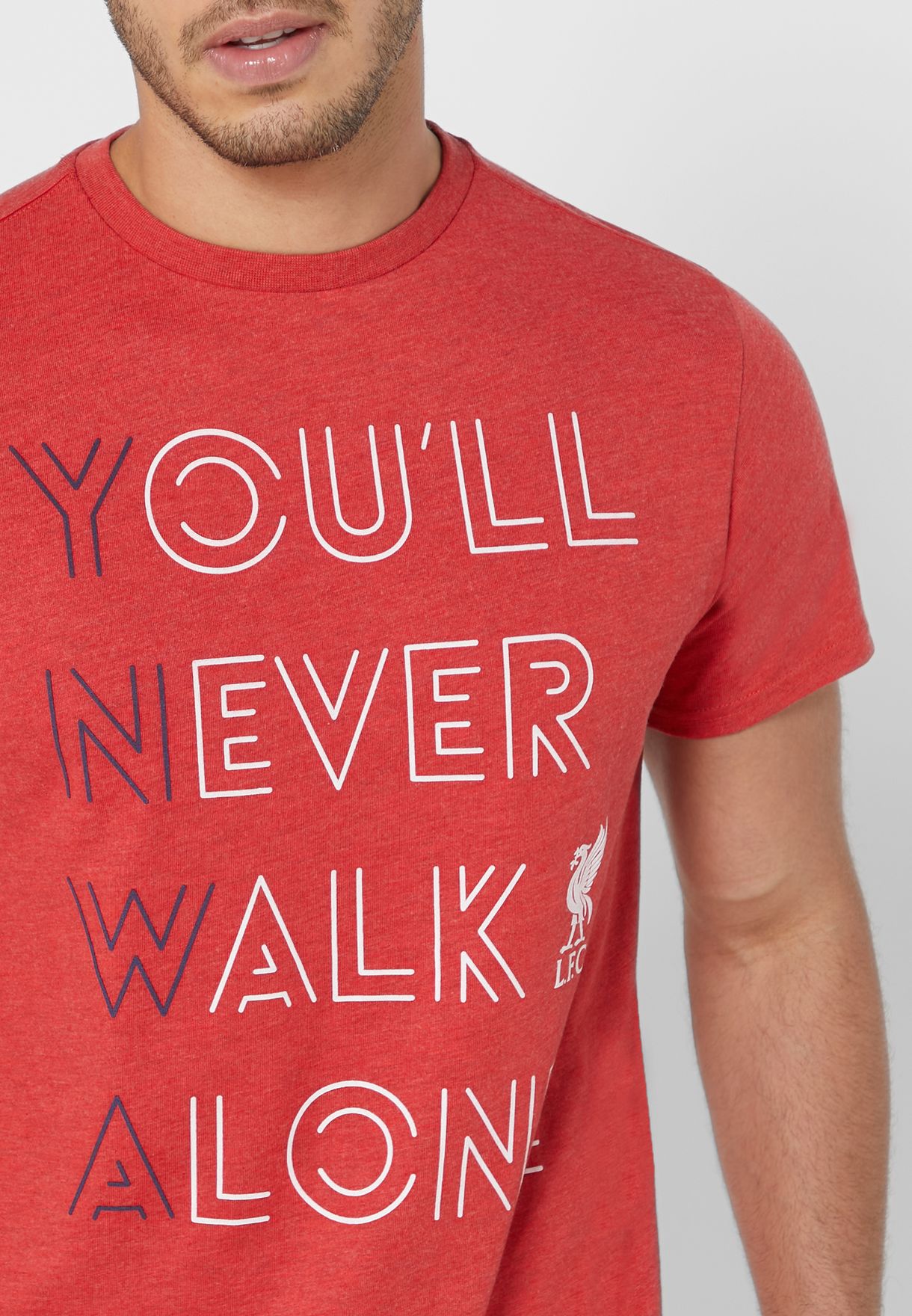 Buy Liverpool Fc Red Liverpool Youll Never Walk Alone T Shirt For Men In Mena Worldwide