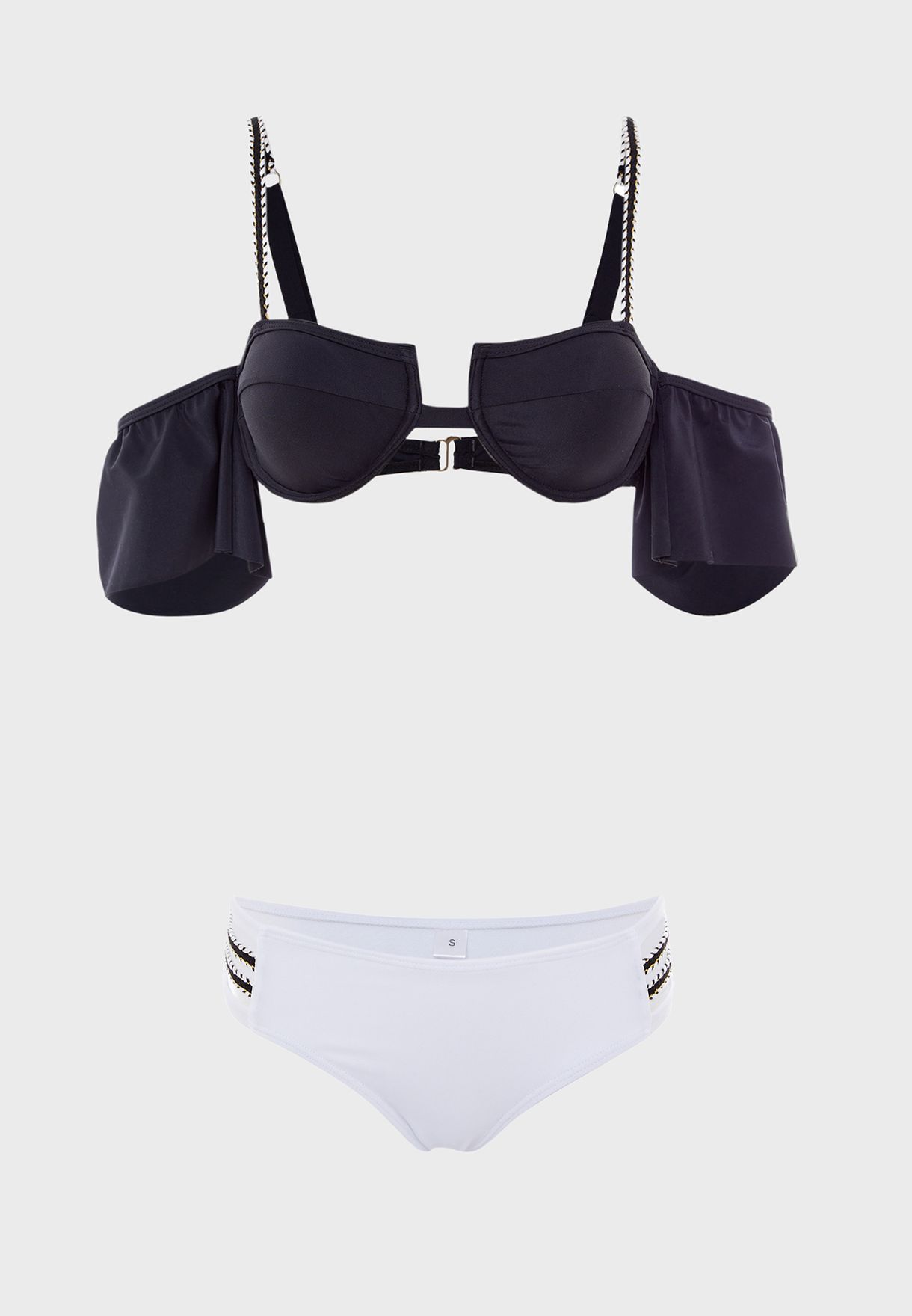 black bardot bikini