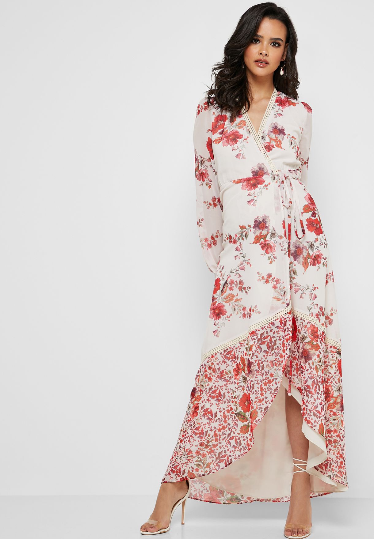 hope and ivy wrap maxi dress