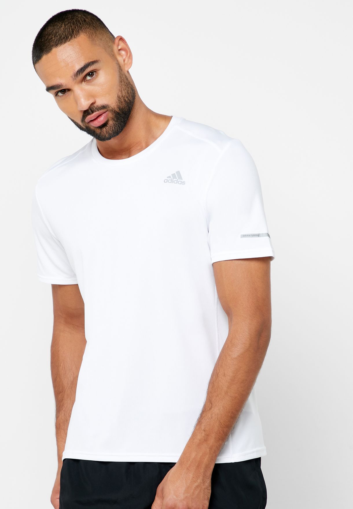 Buy adidas white Run T-Shirt for Men in 