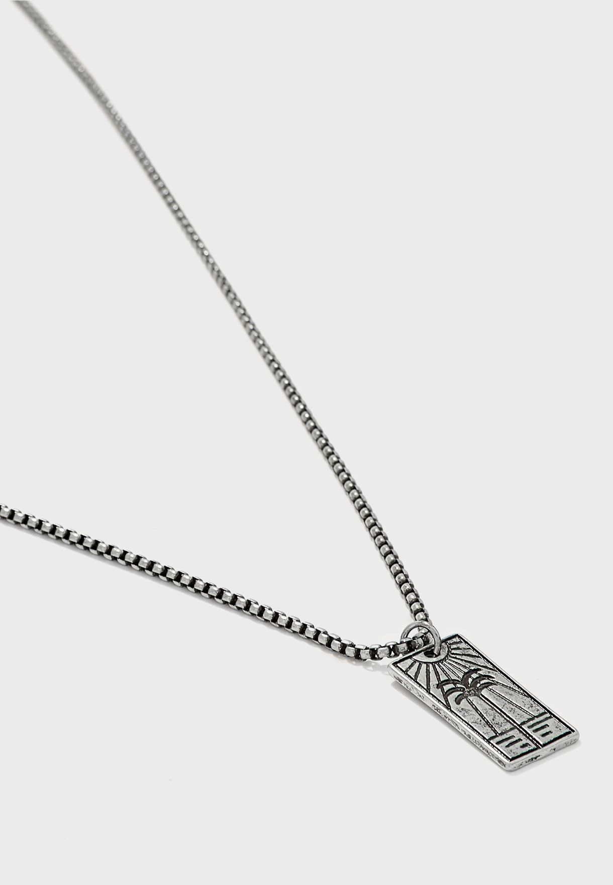 Buy Classics 77 silver Rectangle Pendant Necklace for Men in Manama, Riffa