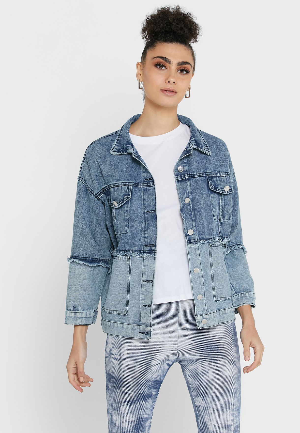 Cut And Sew Denim Jacket