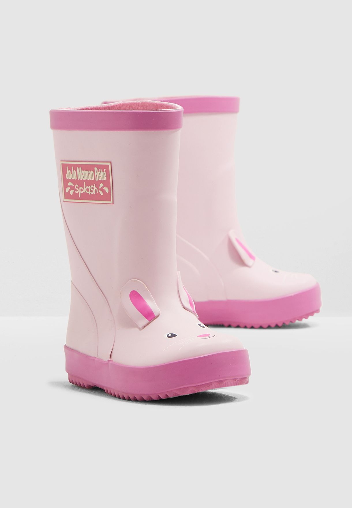 Buy Jojo Maman Bebe pink Kids Bunny Wellington Boots for Kids in MENA ...