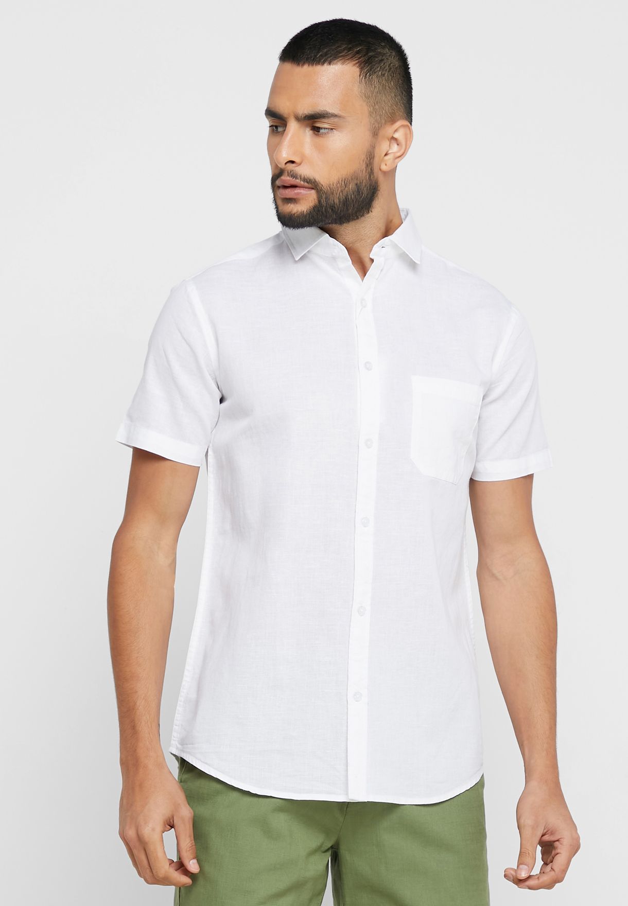 Buy Robert Wood white Camp Collar Shirt for Men in Doha, other cities