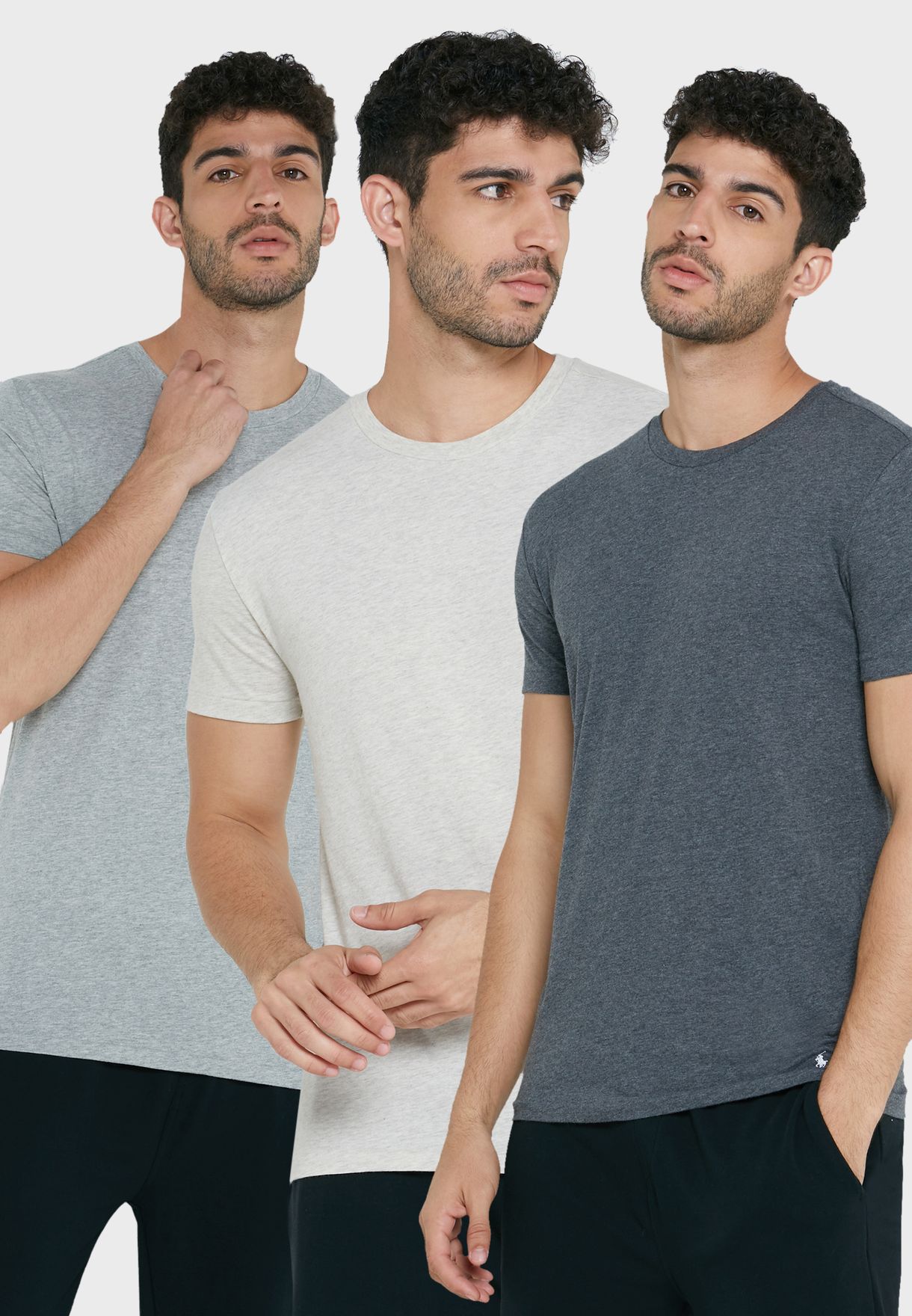 3 Pack Assorted Crew Neck T-Shirt