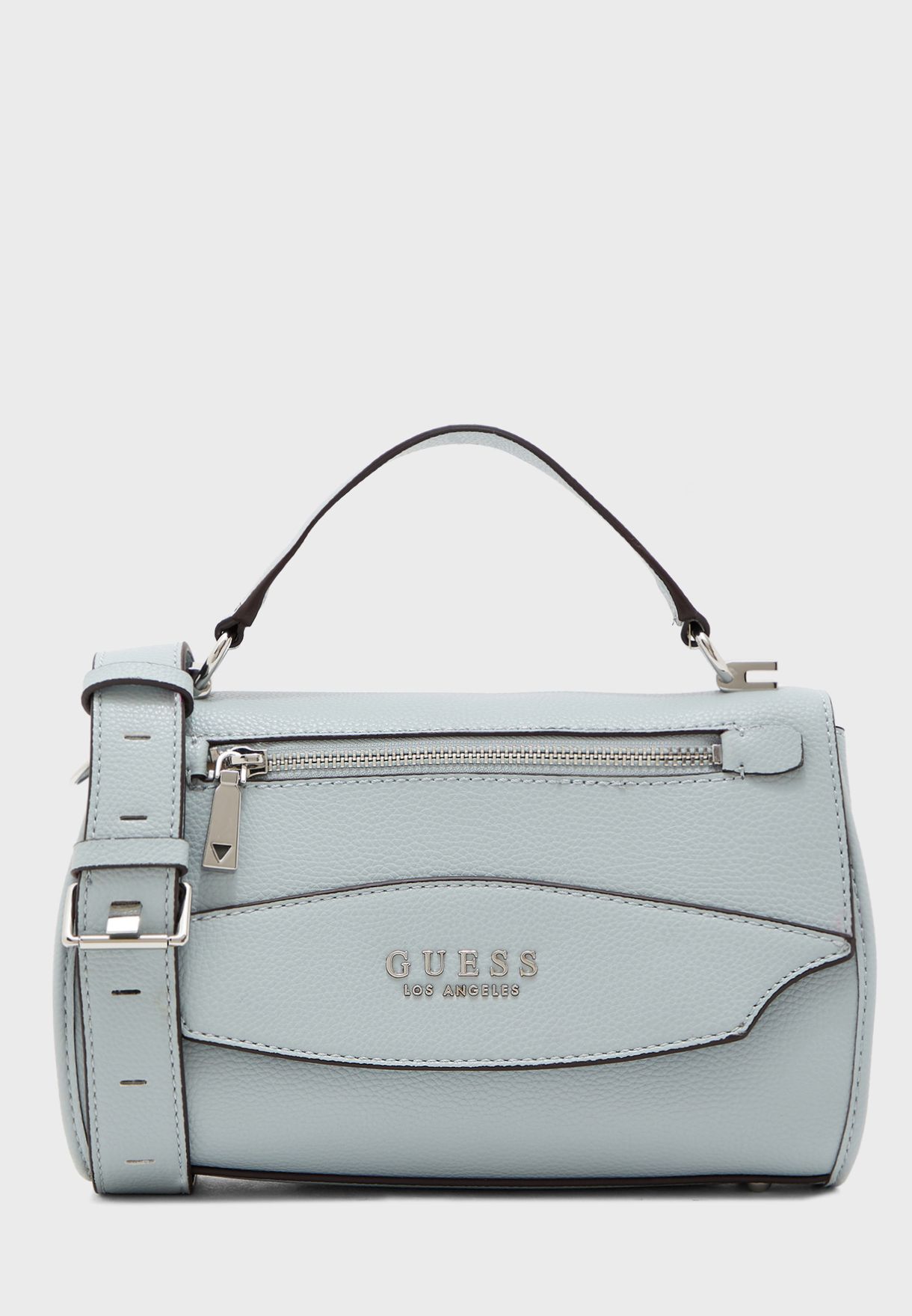 guess brinkley triple compartment satchel