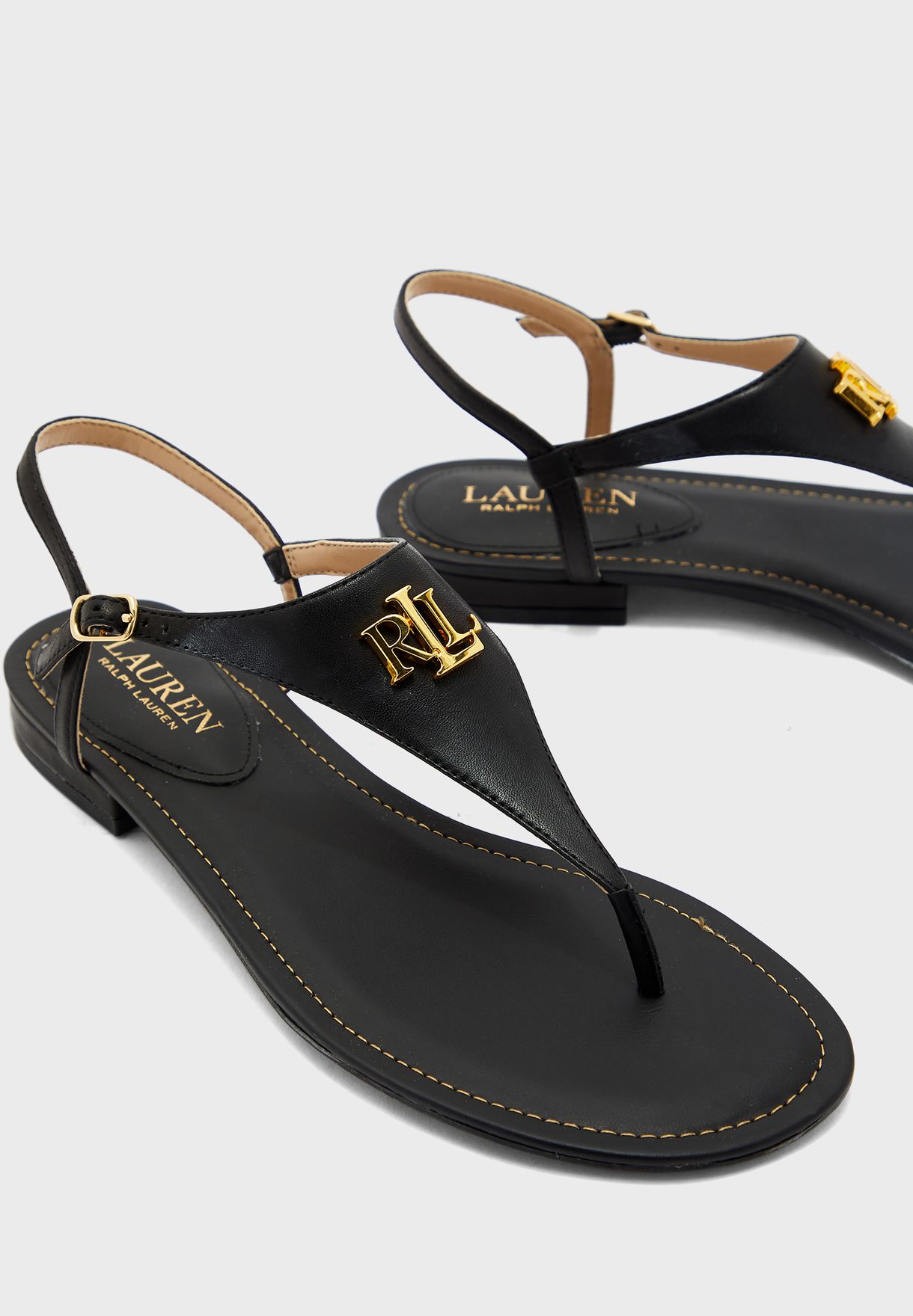 Buy Lauren Ralph Lauren black Ellington Flat Sandal for Women in Riyadh,  Jeddah
