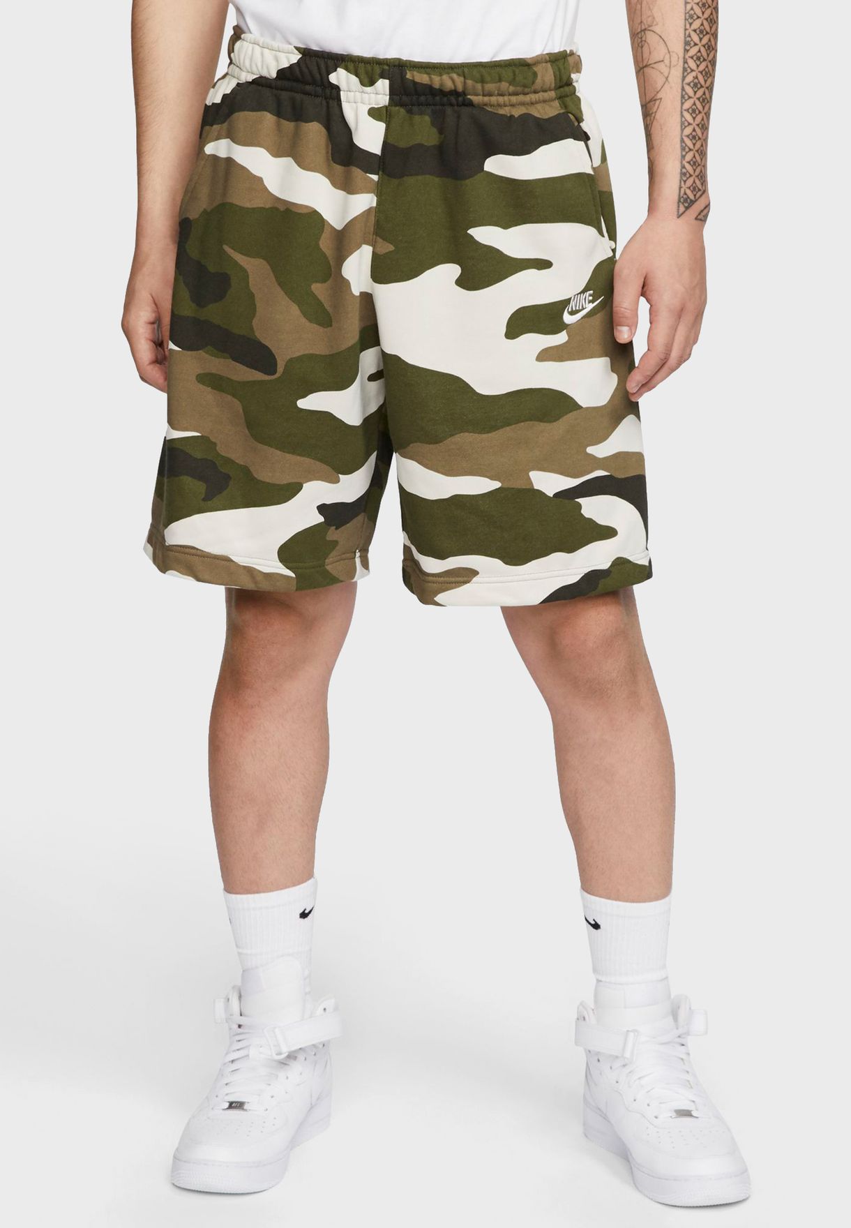 men's nike club camo shorts