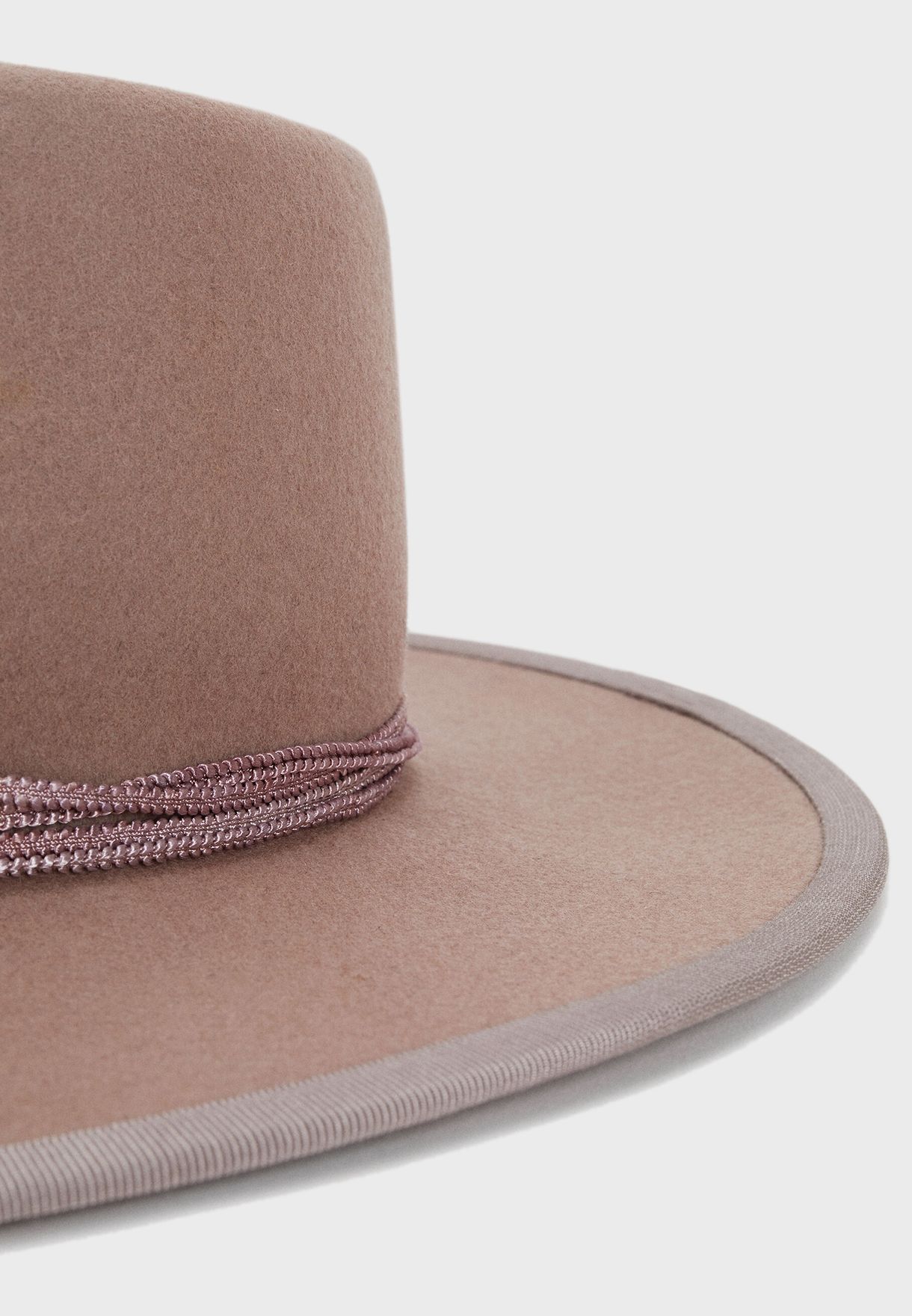 pink wool floppy hat