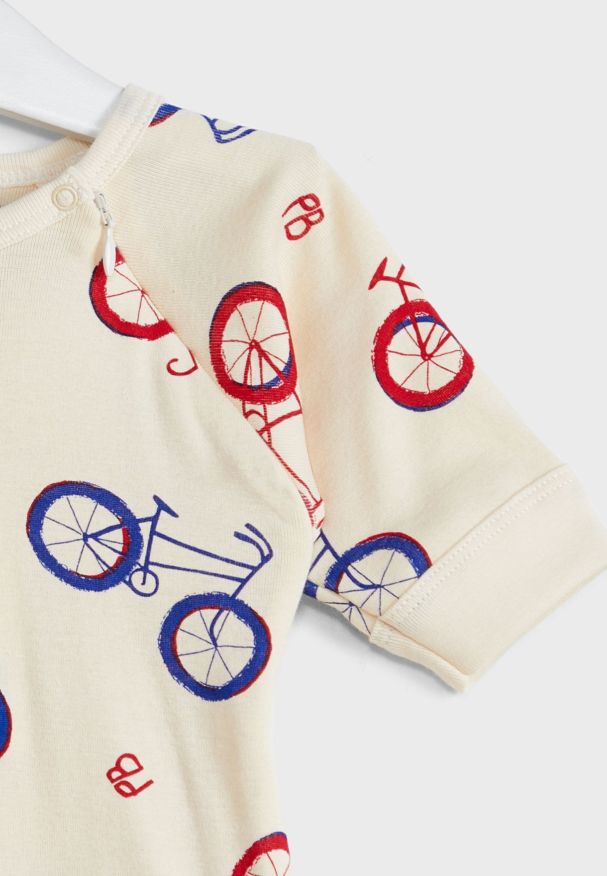 Infant Bicycle Print Romper