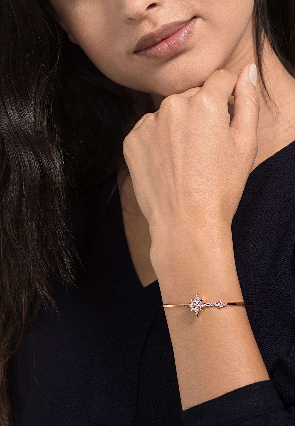 Buy Swarovski rose gold Swa Symbol Bangle Bracelet for Women in MENA ...