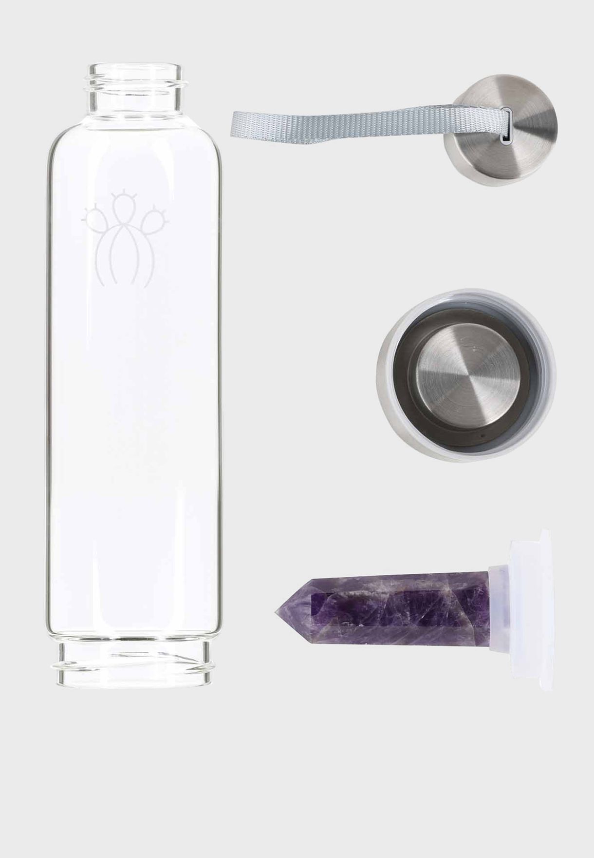 Amethyst Interchangeable Crystal Water Bottle
