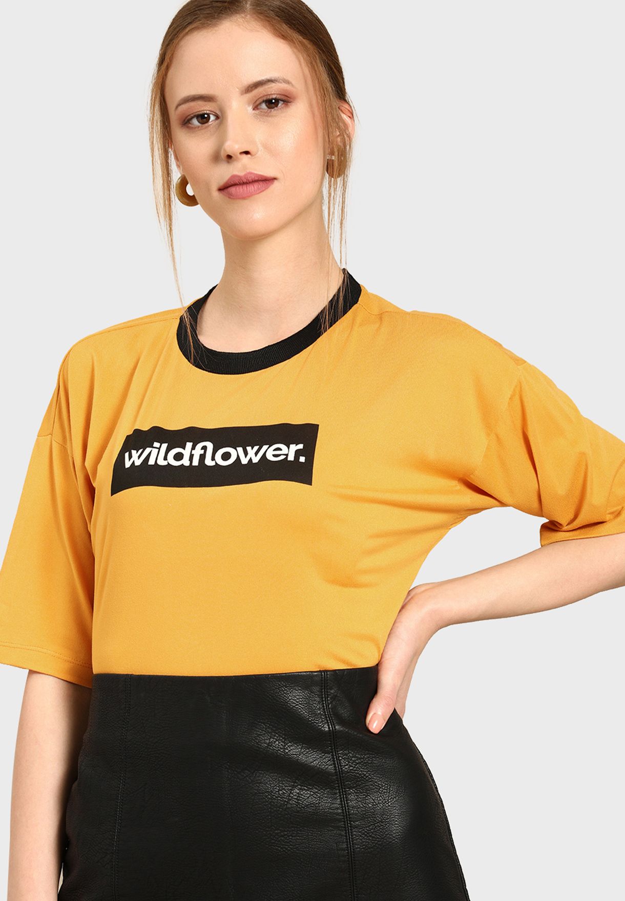 yellow slogan top