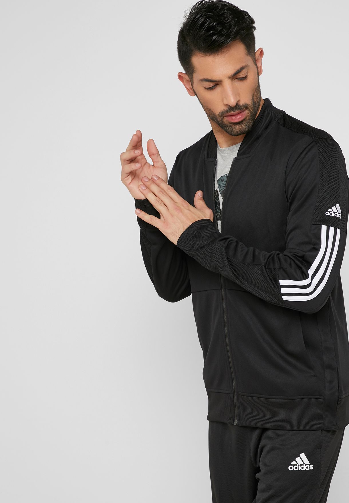 Buy adidas black Snap Track Jacket for 