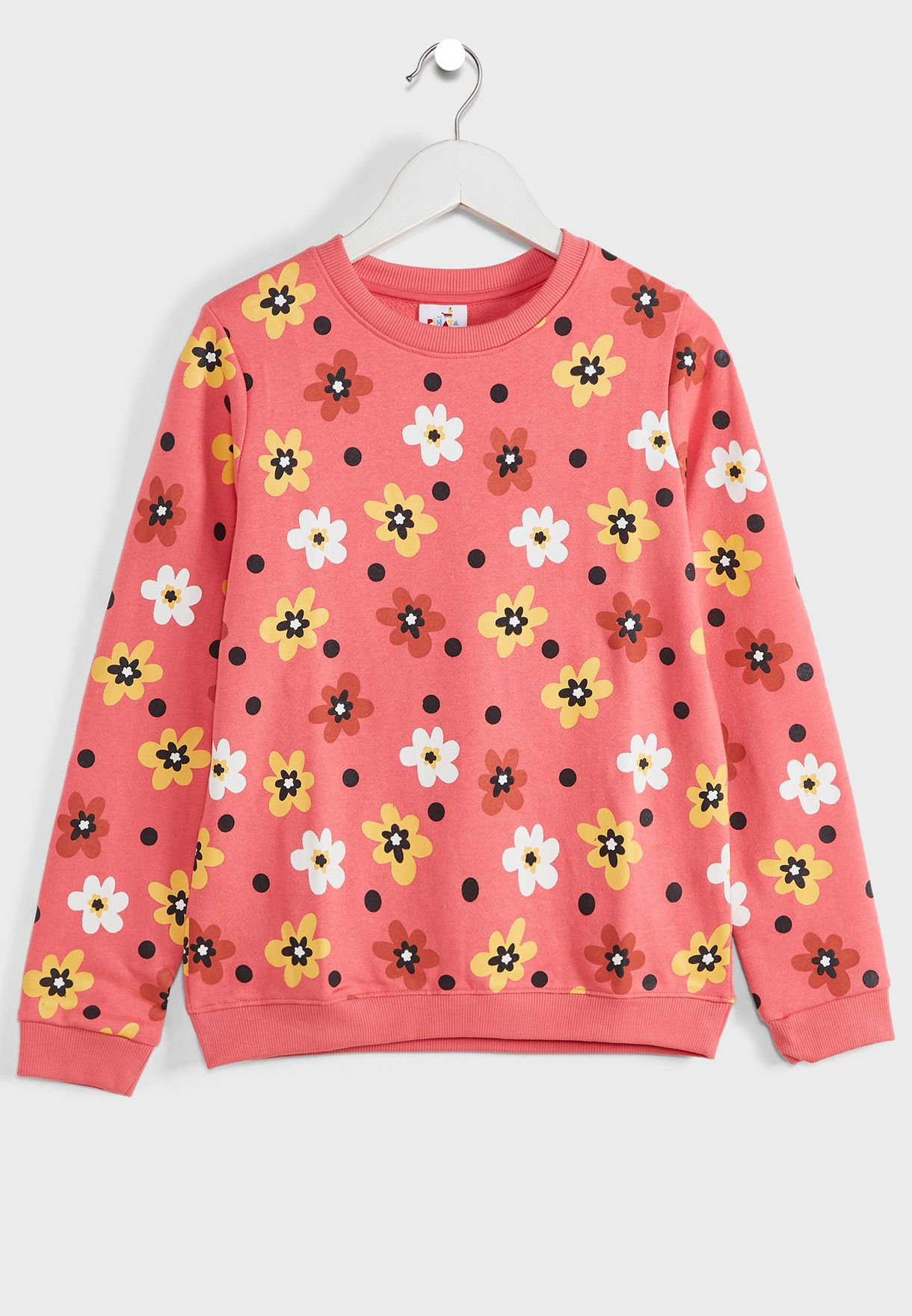 Floral Round Neck Sweatshirt
