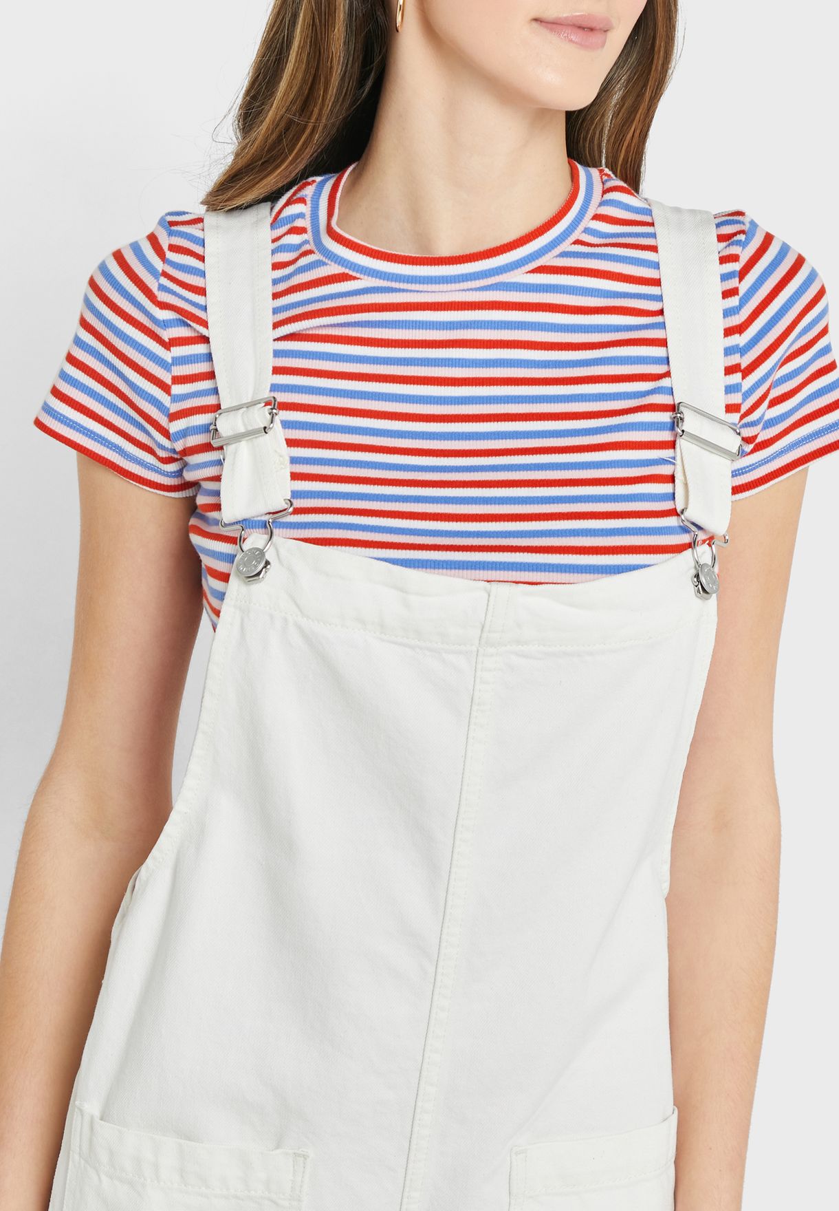 Pocket Detail Denim Playsuit