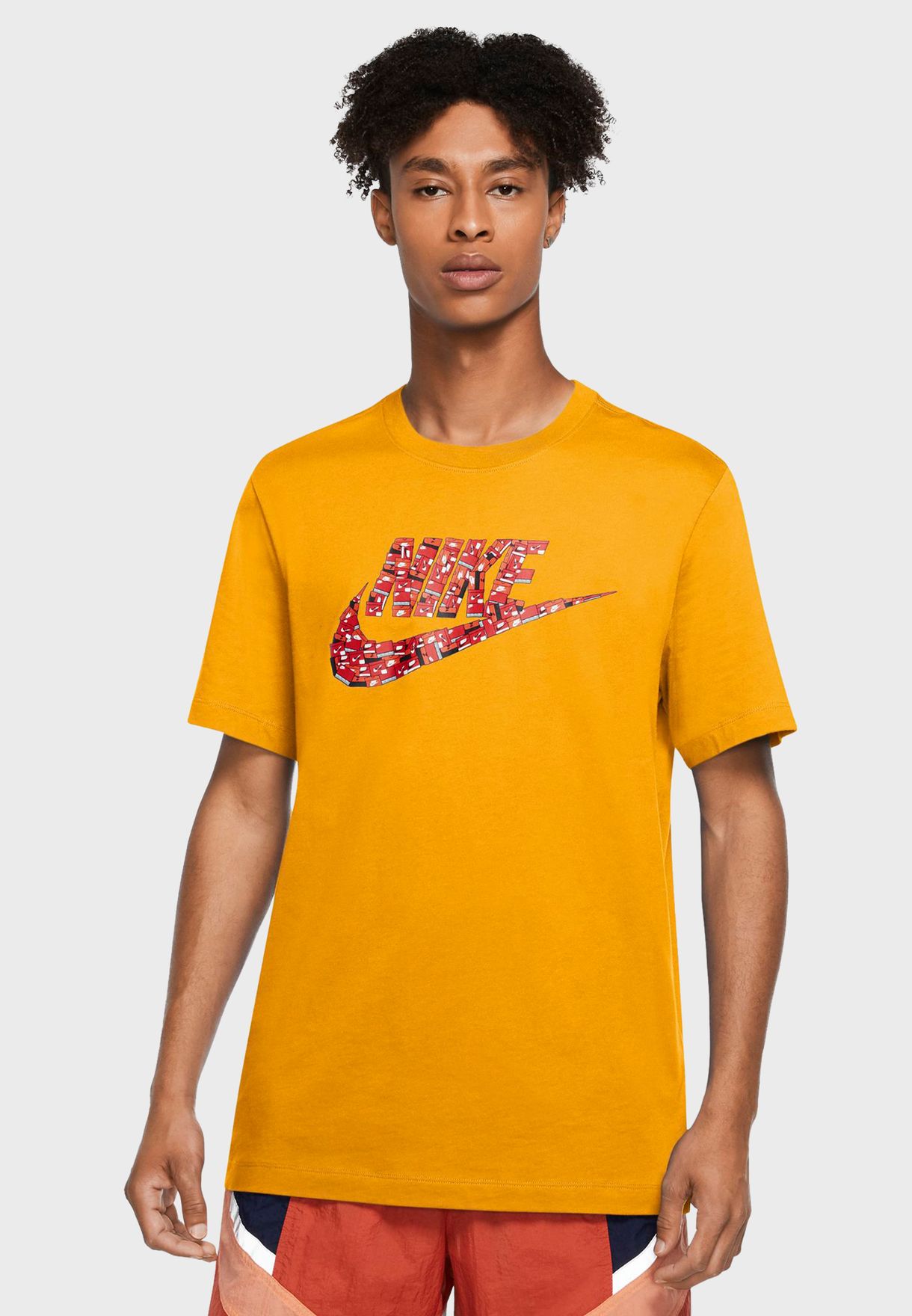 Buy Nike yellow NSW Futura Shoebox T-Shirt for Kids in MENA, Worldwide