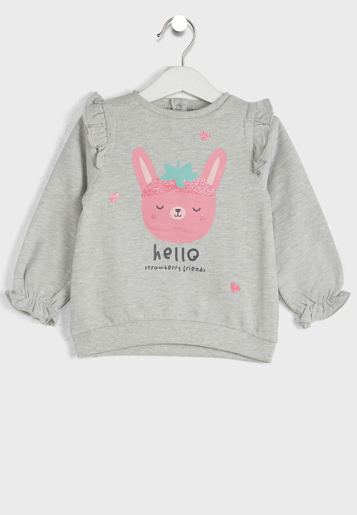 Infant Frill Detail Printed Sweatshirt