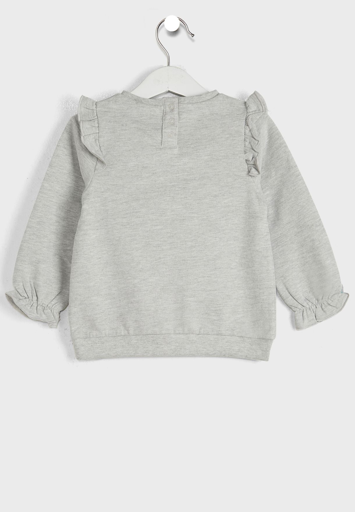 Infant Frill Detail Printed Sweatshirt