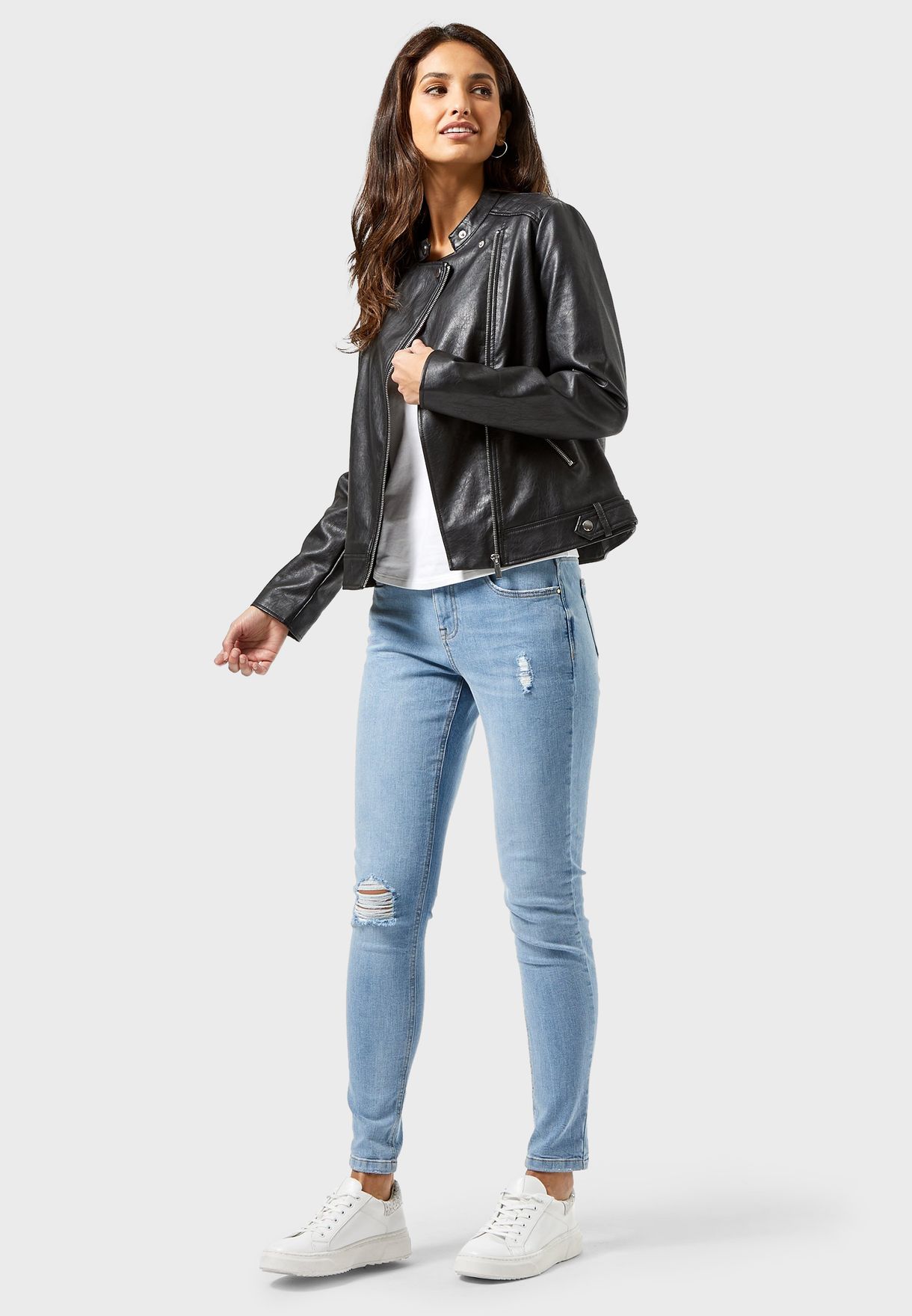 dorothy perkins black biker jacket