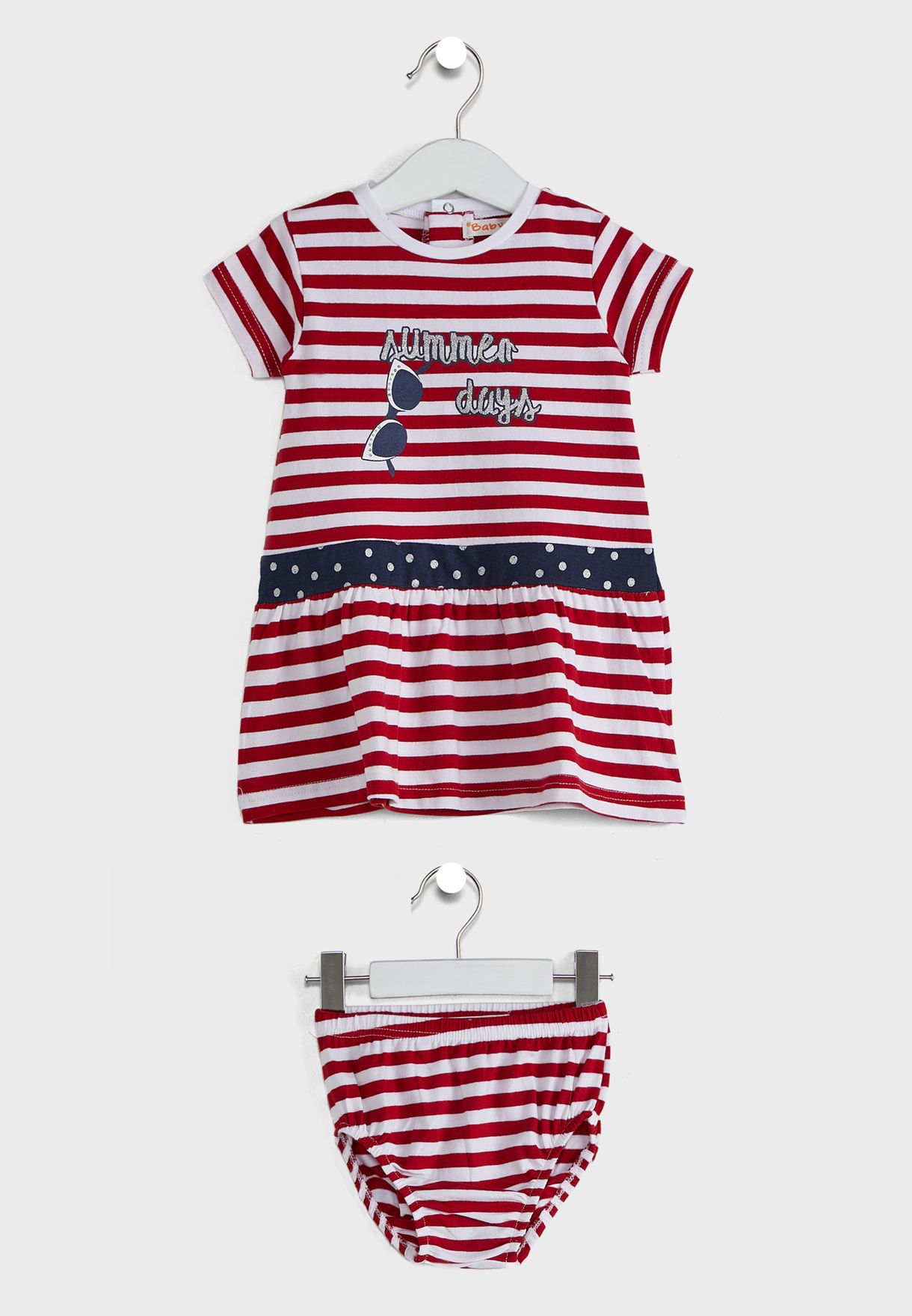 Infant Graphic Dress + Knicker Set