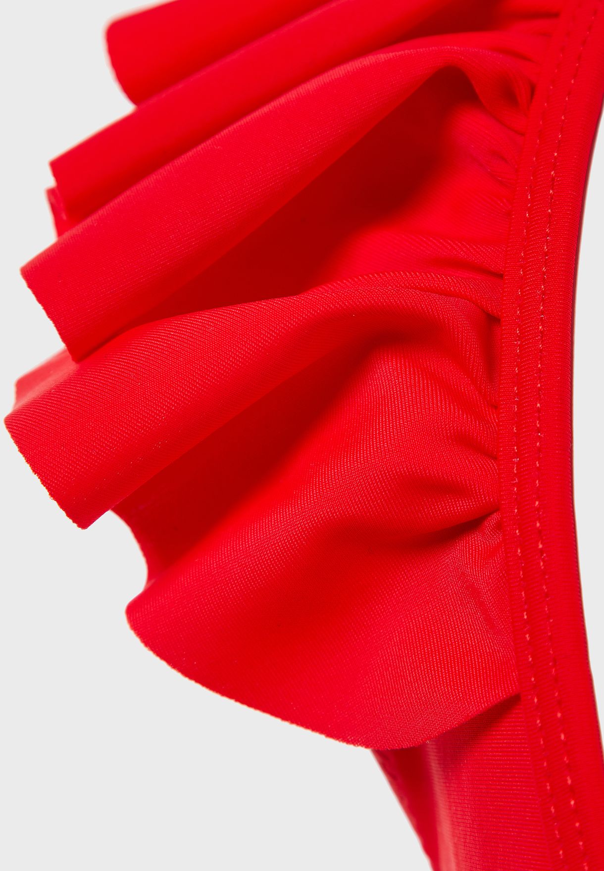 missguided ruffle trim plunge swimsuit