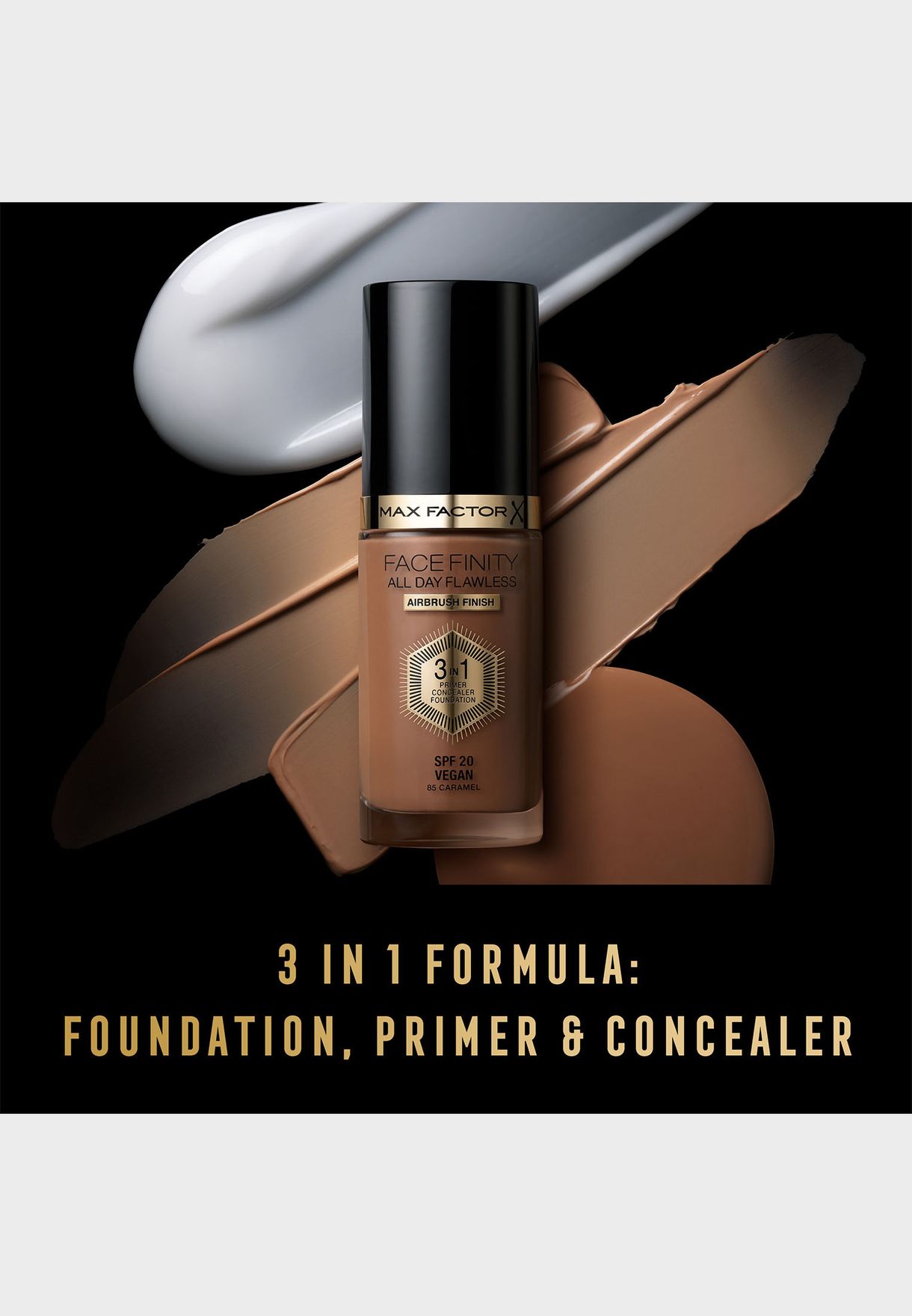 Facefinity All Day Flawless 3 In 1 Foundation - 33 Crystal Beige, 30Ml