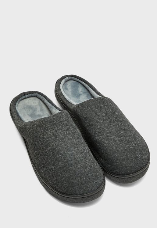 mens slippers with heels