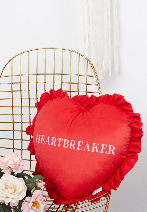 وسادة قلب بطباعة Heartbreaker