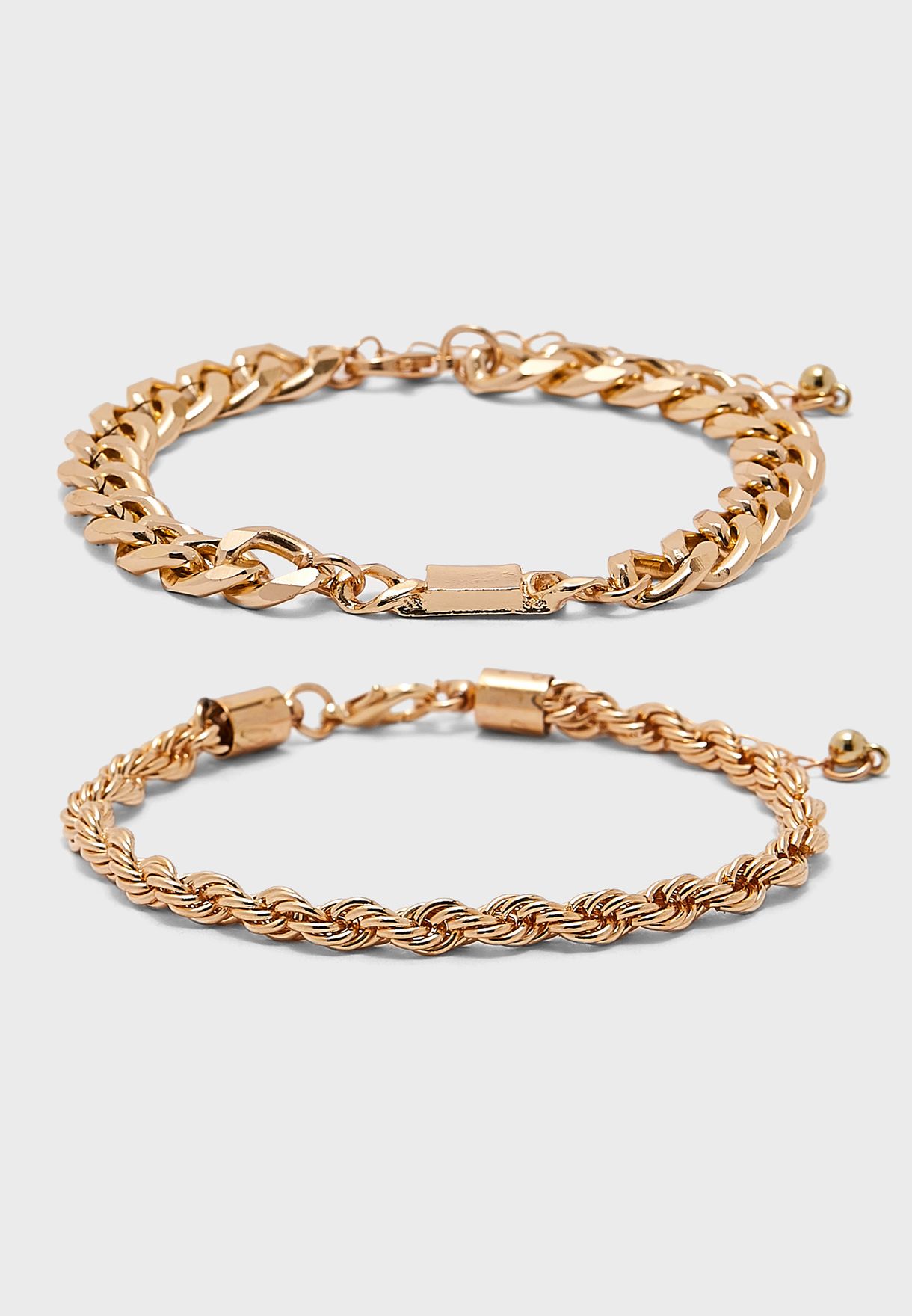 2 Pack Chain Bracelet Set