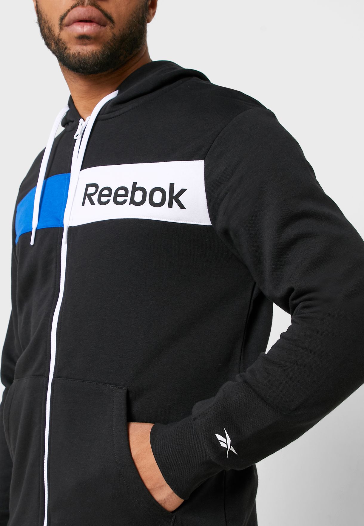 reebok linear logo hoodie