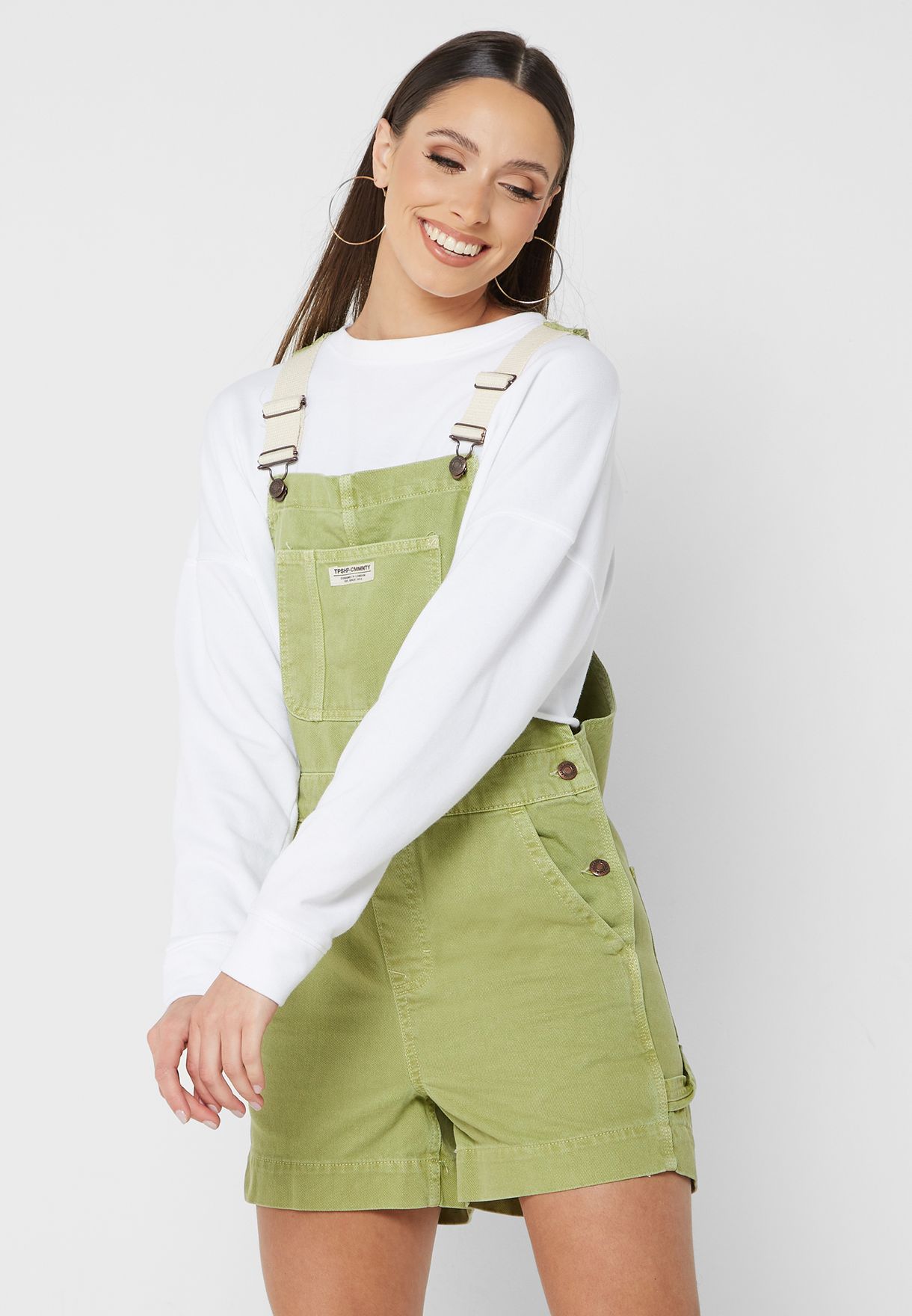 Pocket Detail Denim Playsuit